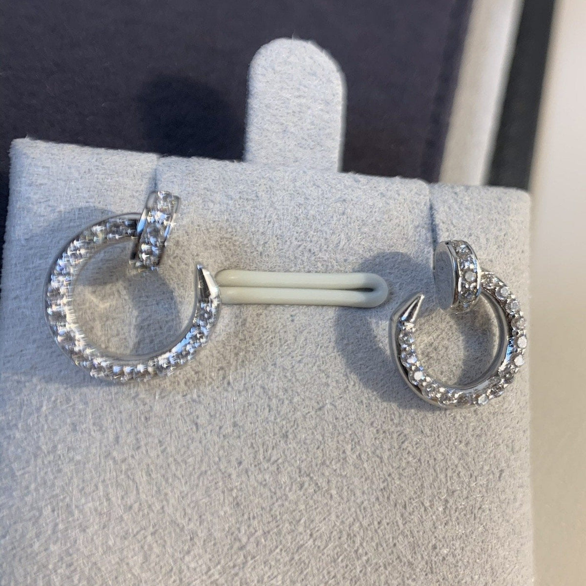 [⭐Shinejoy]JUSTE EARRINGS SILVER DIAMONDS