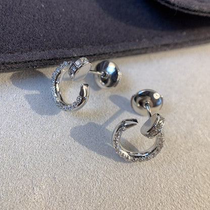 [⭐Shinejoy]JUSTE EARRINGS SILVER DIAMONDS