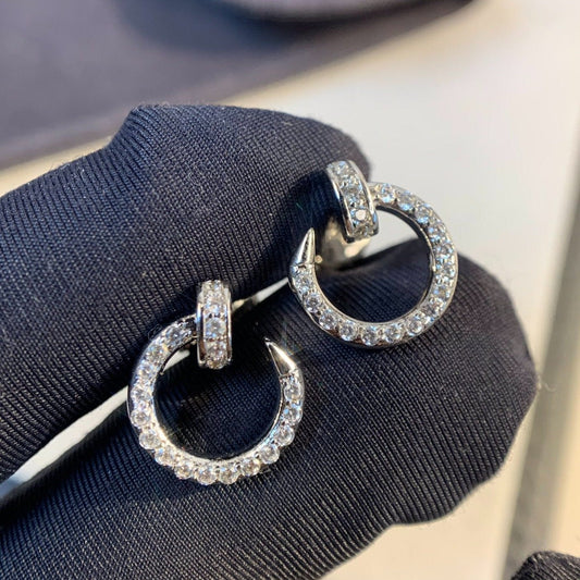 [⭐Shinejoy]JUSTE EARRINGS SILVER DIAMONDS