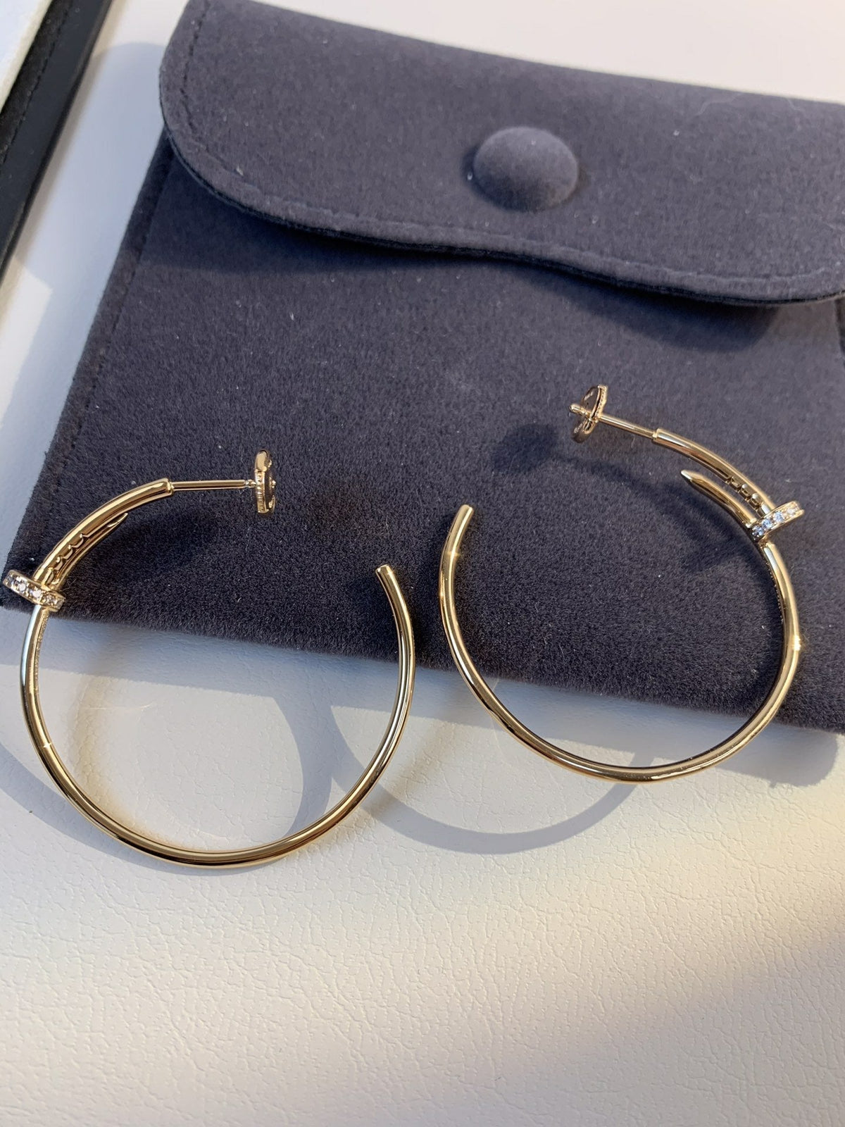 [⭐Shinejoy]JUSTE EARRINGS GOLD DIAMONDS 1.8MM