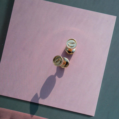 [⭐Shinejoy]LOVE EARRINGS PINK GOLD 10MM