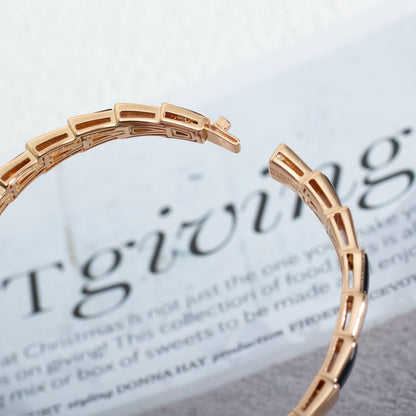 [⭐Shinejoy]SERPENTI BRACELET PINK GOLD ONYX