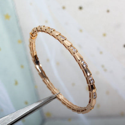 [⭐Shinejoy]SERPENTI BRACELET PINK GOLD DIAMOND
