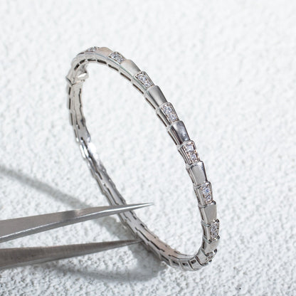 [⭐Shinejoy]SERPENTI BRACELET SILVER DIAMOND