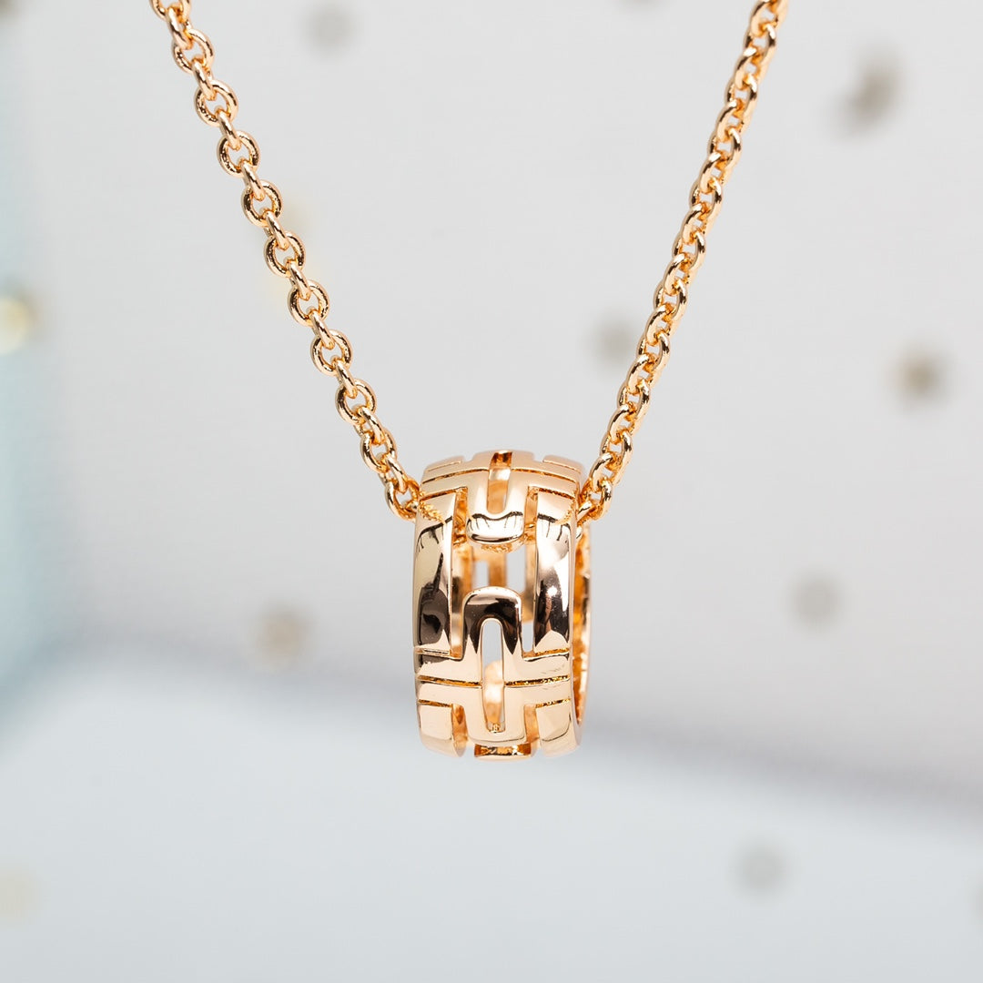 [⭐Shinejoy]PARENTESI NECKLACE PINK GOLD
