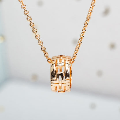 [⭐Shinejoy]PARENTESI NECKLACE PINK GOLD