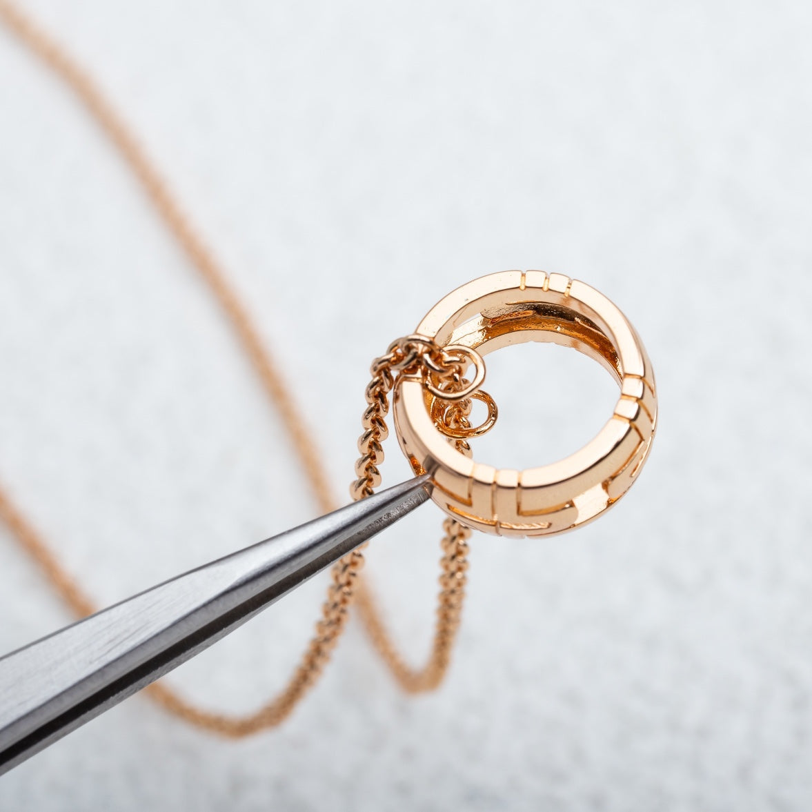 [⭐Shinejoy]PARENTESI NECKLACE PINK GOLD