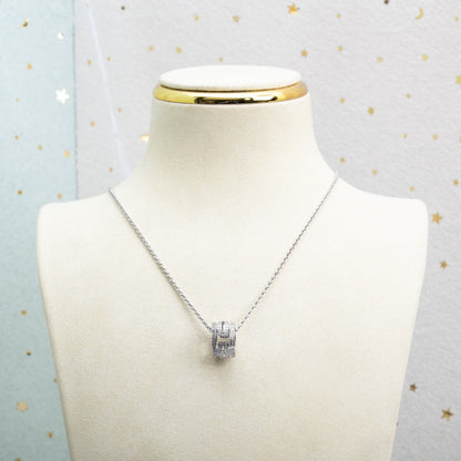 [⭐Shinejoy]PARENTESI NECKLACE SILVER DIAMOND