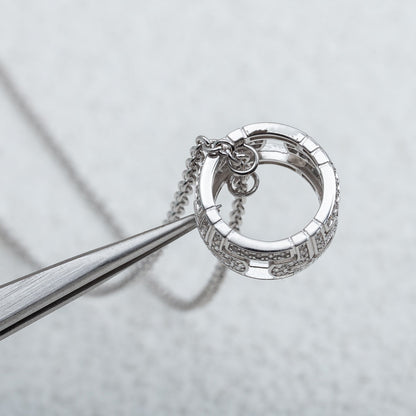 [⭐Shinejoy]PARENTESI NECKLACE SILVER DIAMOND