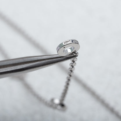 [⭐Shinejoy]PARENTESI NECKLACE SILVER DIAMOND
