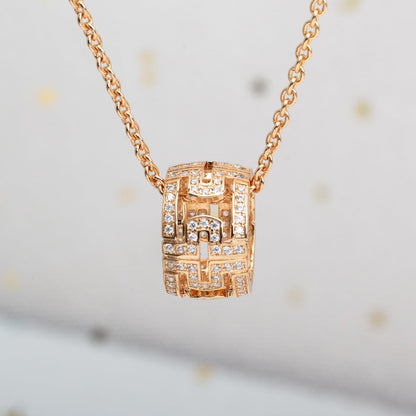 [⭐Shinejoy]PARENTESI NECKLACE PINK GOLD DIAMOND