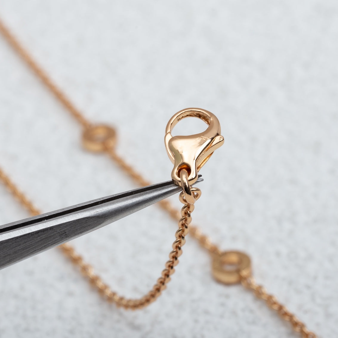 [⭐Shinejoy]PARENTESI NECKLACE PINK GOLD DIAMOND