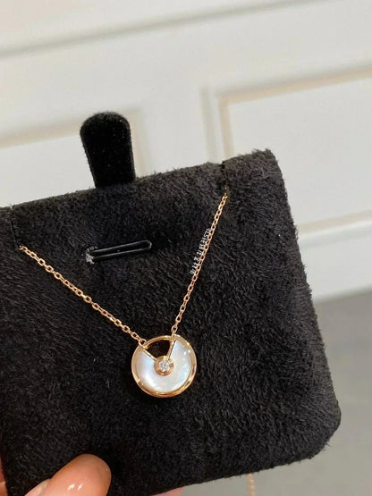 [⭐Shinejoy]AMULETTE ROSE GOLD MOP NECKLACE