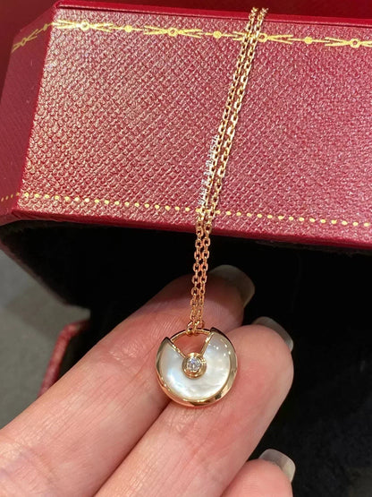 [⭐Shinejoy]AMULETTE ROSE GOLD MOP NECKLACE