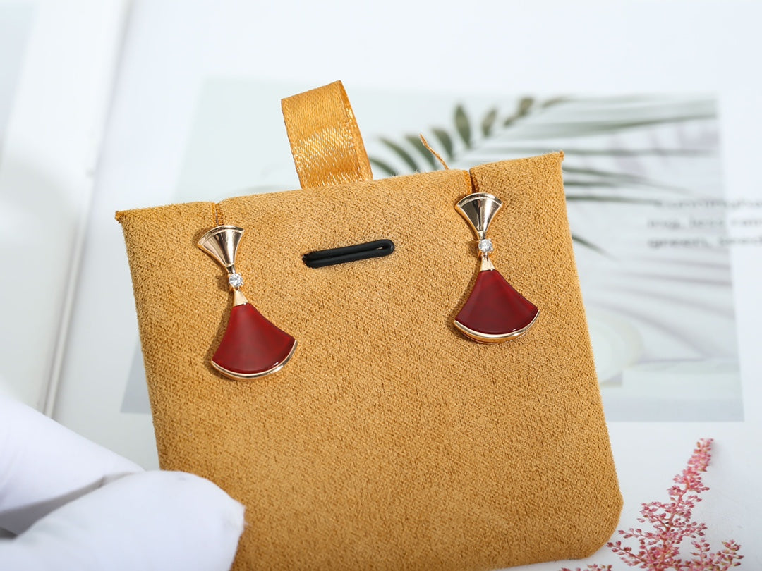 [⭐Shinejoy]DREAM Carnelian PINK GOLD EARRINGS