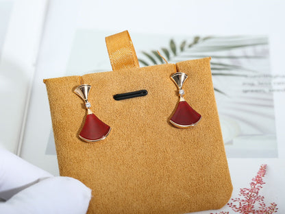 [⭐Shinejoy]DREAM Carnelian PINK GOLD EARRINGS