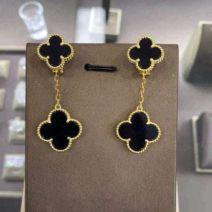 [⭐Shinejoy]CLOVER 2 MOTIFS  EARRINGS (MULTIPLE CHOICESC
