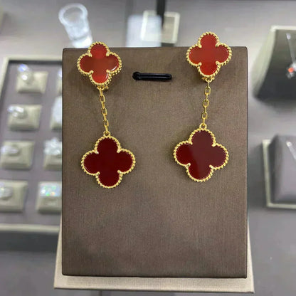 [⭐Shinejoy]CLOVER 2 MOTIFS  EARRINGS (MULTIPLE CHOICESC