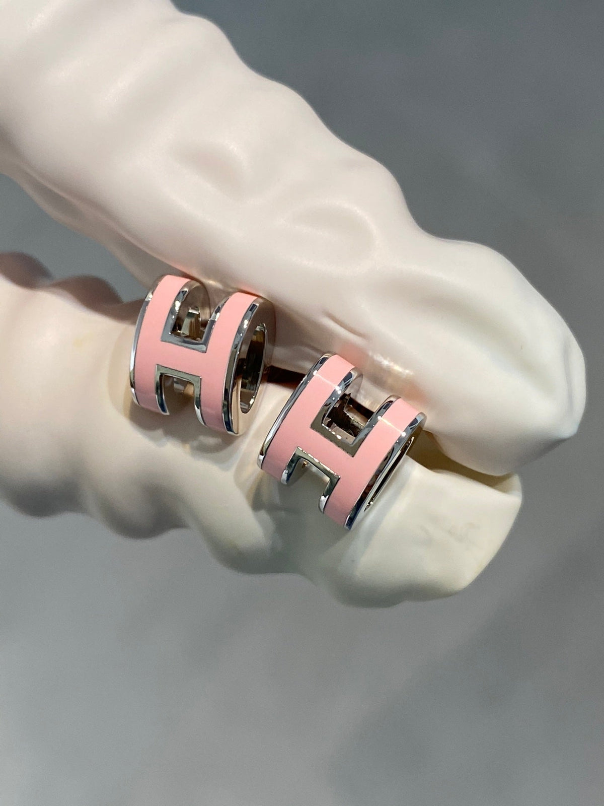 [⭐Shinejoy]MINI POP H SILVER EARRINGS PINK