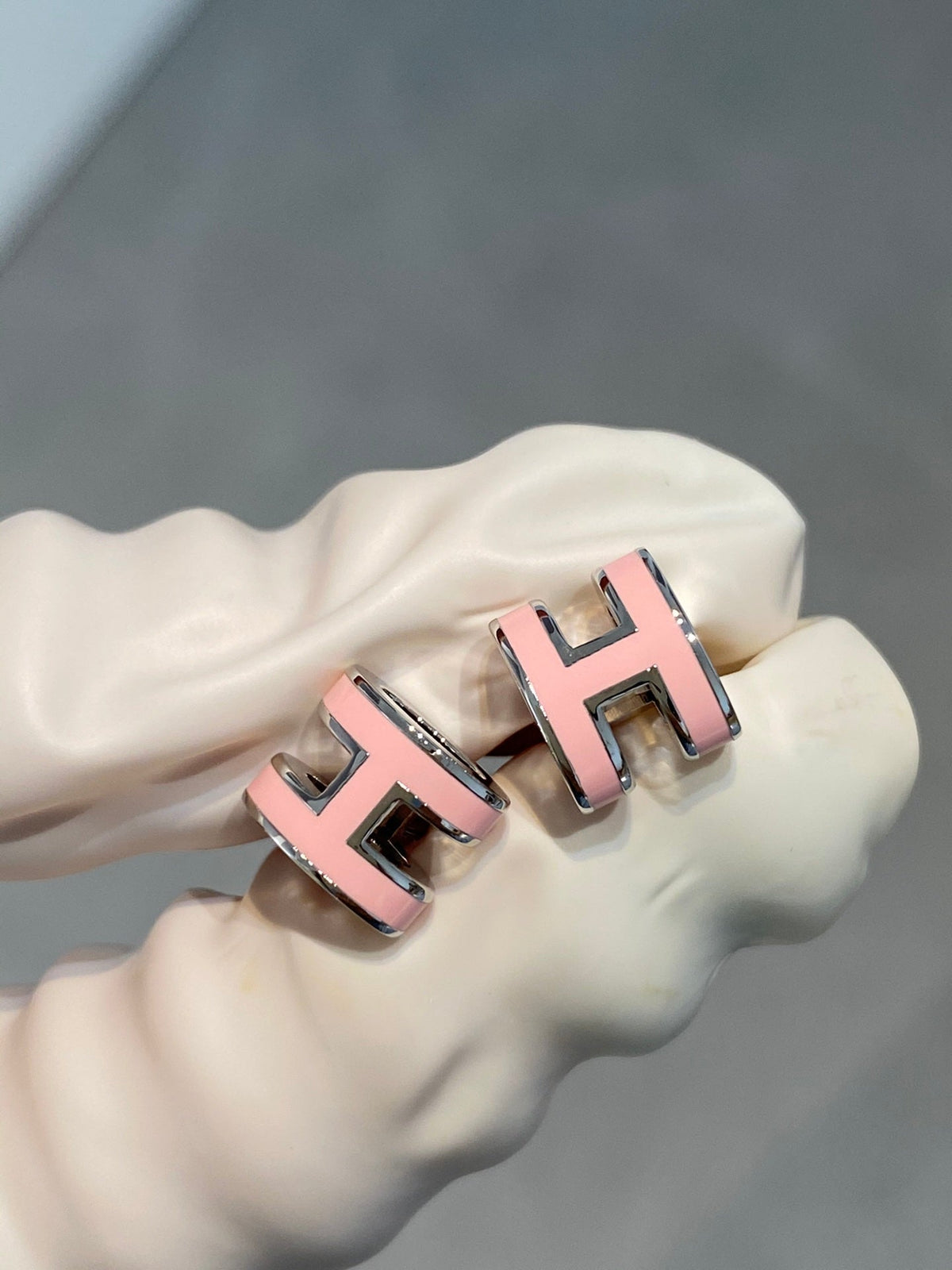 [⭐Shinejoy]MINI POP H SILVER EARRINGS PINK