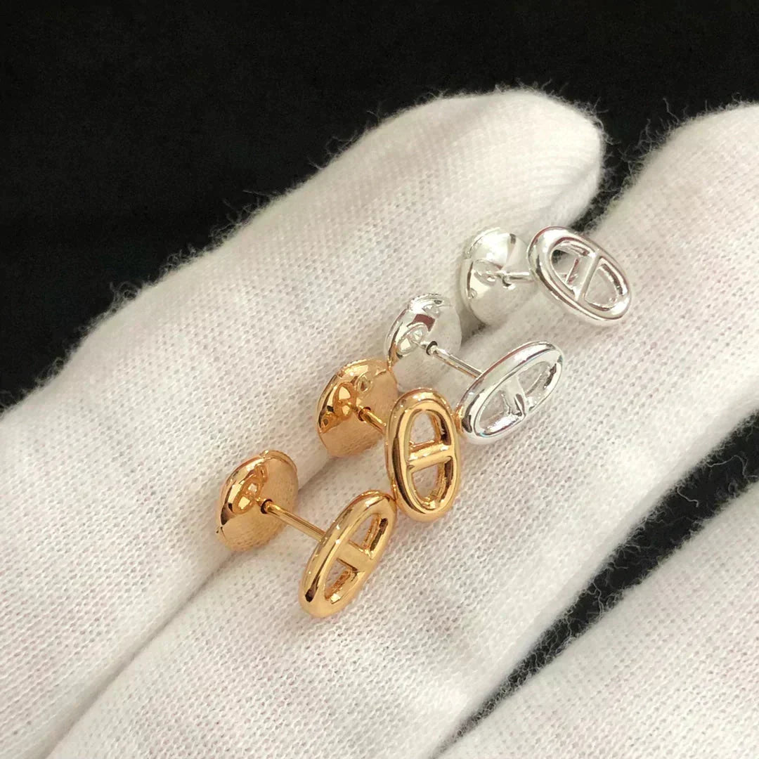 [⭐Shinejoy]CHAINE SMALL EARRINGS GOLD AND SILVER