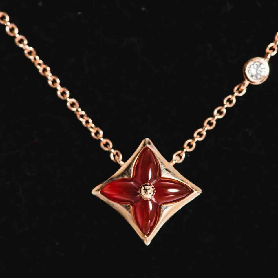 [⭐Shinejoy]STAR NECKLACE PINK GOLD 1 DIAMOND