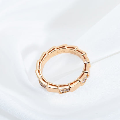 [⭐Shinejoy]SERPENTI RING PINK GOLD  3MM
