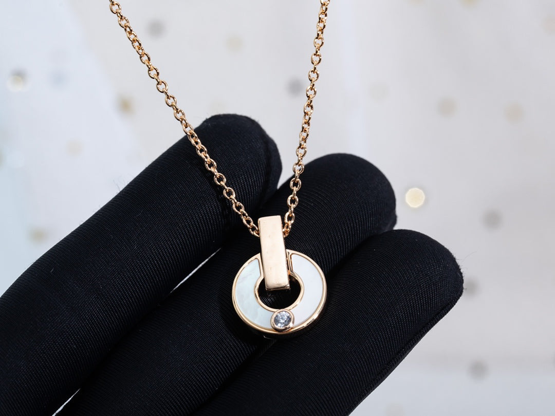 [⭐Shinejoy]GARI NECKLACE PINK GOLD MOP