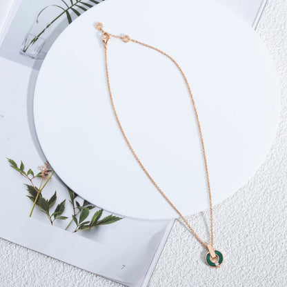 [⭐Shinejoy]GARI NECKLACE PINK GOLD MALACHITE
