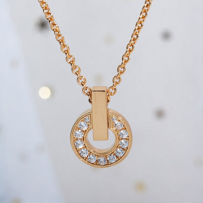 [⭐Shinejoy]GARI NECKLACE PINK GOLD DIAMOND