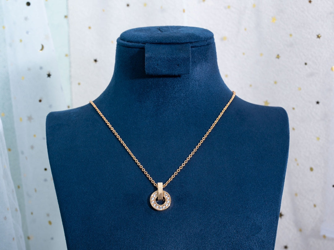 [⭐Shinejoy]GARI NECKLACE PINK GOLD DIAMOND