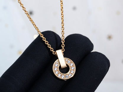 [⭐Shinejoy]GARI NECKLACE PINK GOLD DIAMOND