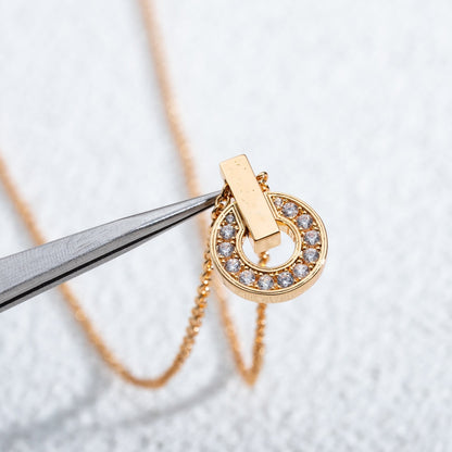 [⭐Shinejoy]GARI NECKLACE PINK GOLD DIAMOND