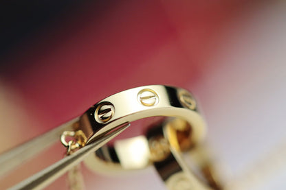 [⭐Shinejoy]LOVE NECKLACE DOUBLE RING GOLD