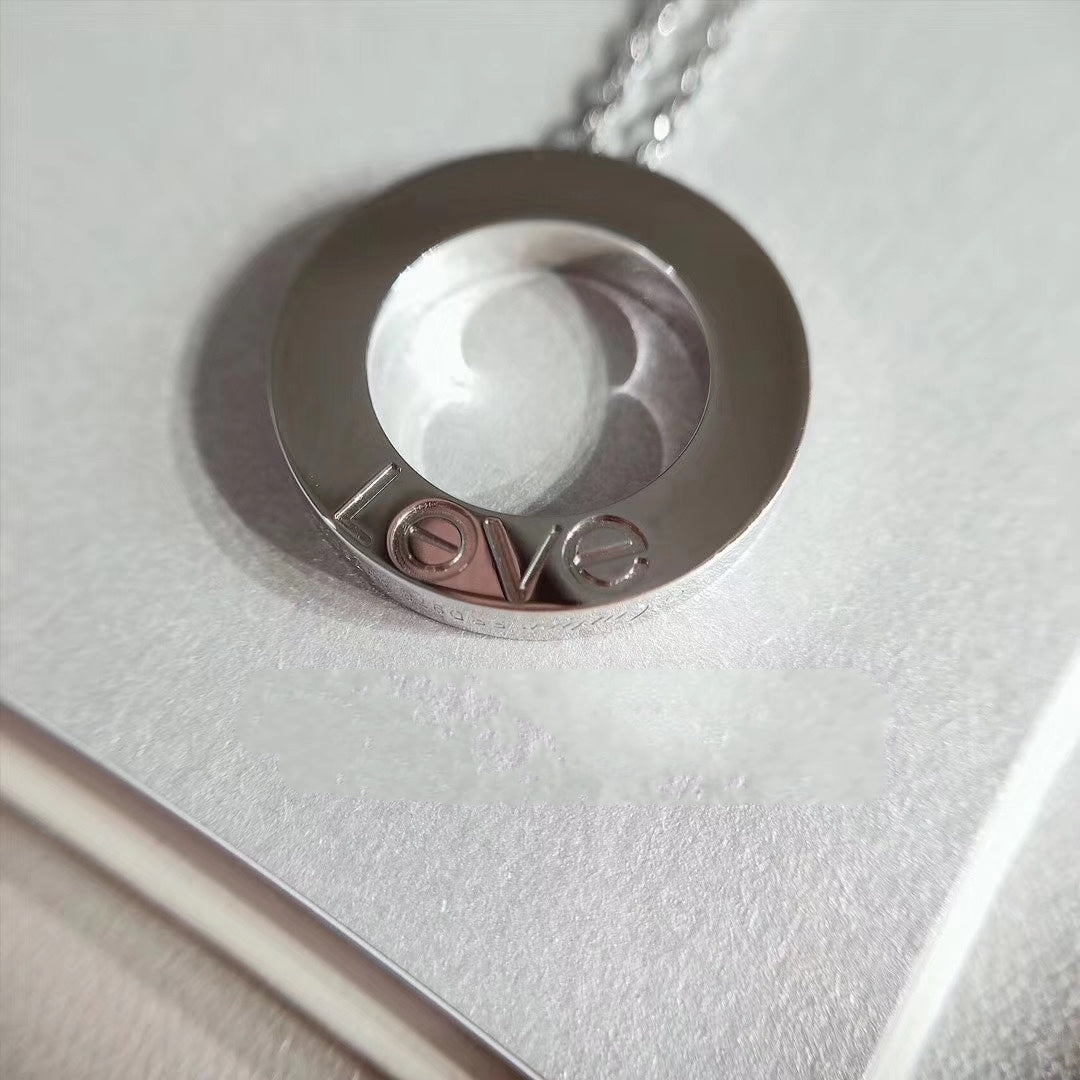 [⭐Shinejoy]LOVE NECKLACE ADJUSTABLE SILVER