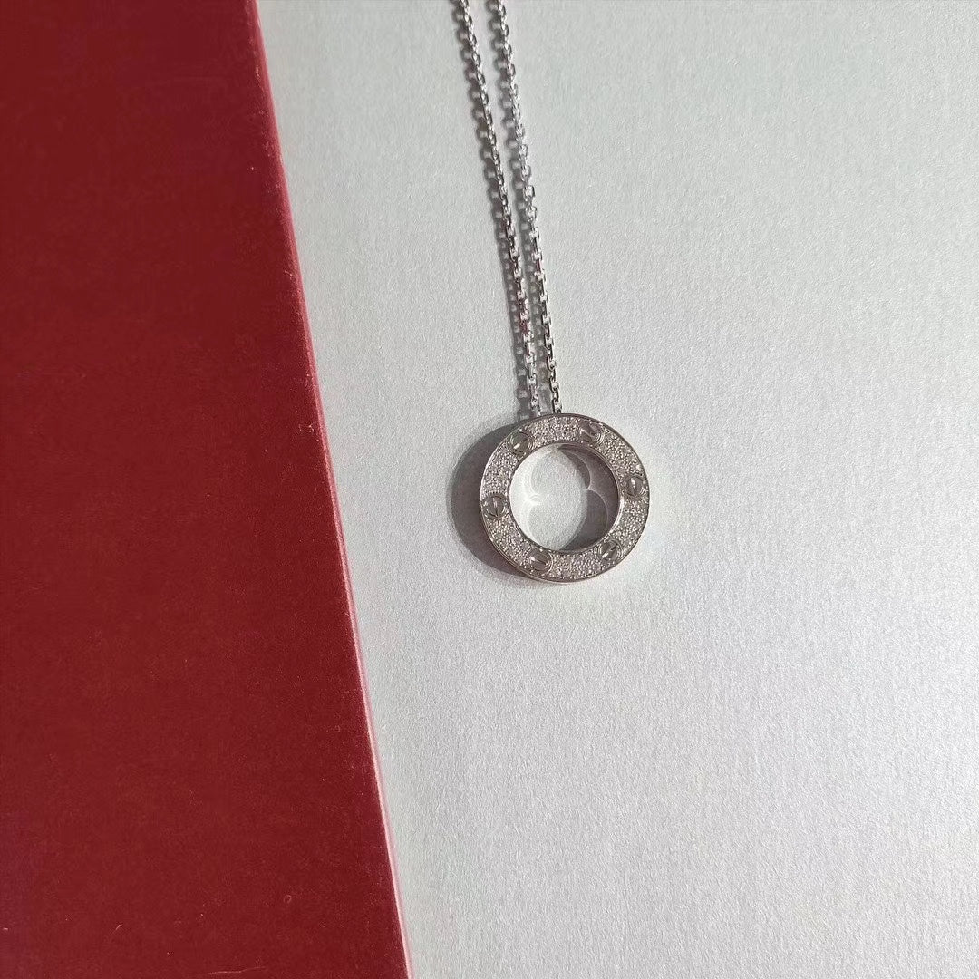 [⭐Shinejoy]LOVE NECKLACE ADJUSTABLE SILVER
