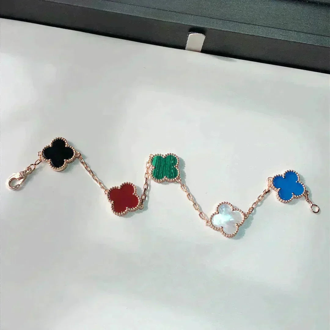 [⭐Shinejoy]CLOVER 5 MOTIFS MULTICOLOR BRACELET
