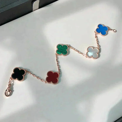 [⭐Shinejoy]CLOVER 5 MOTIFS MULTICOLOR BRACELET