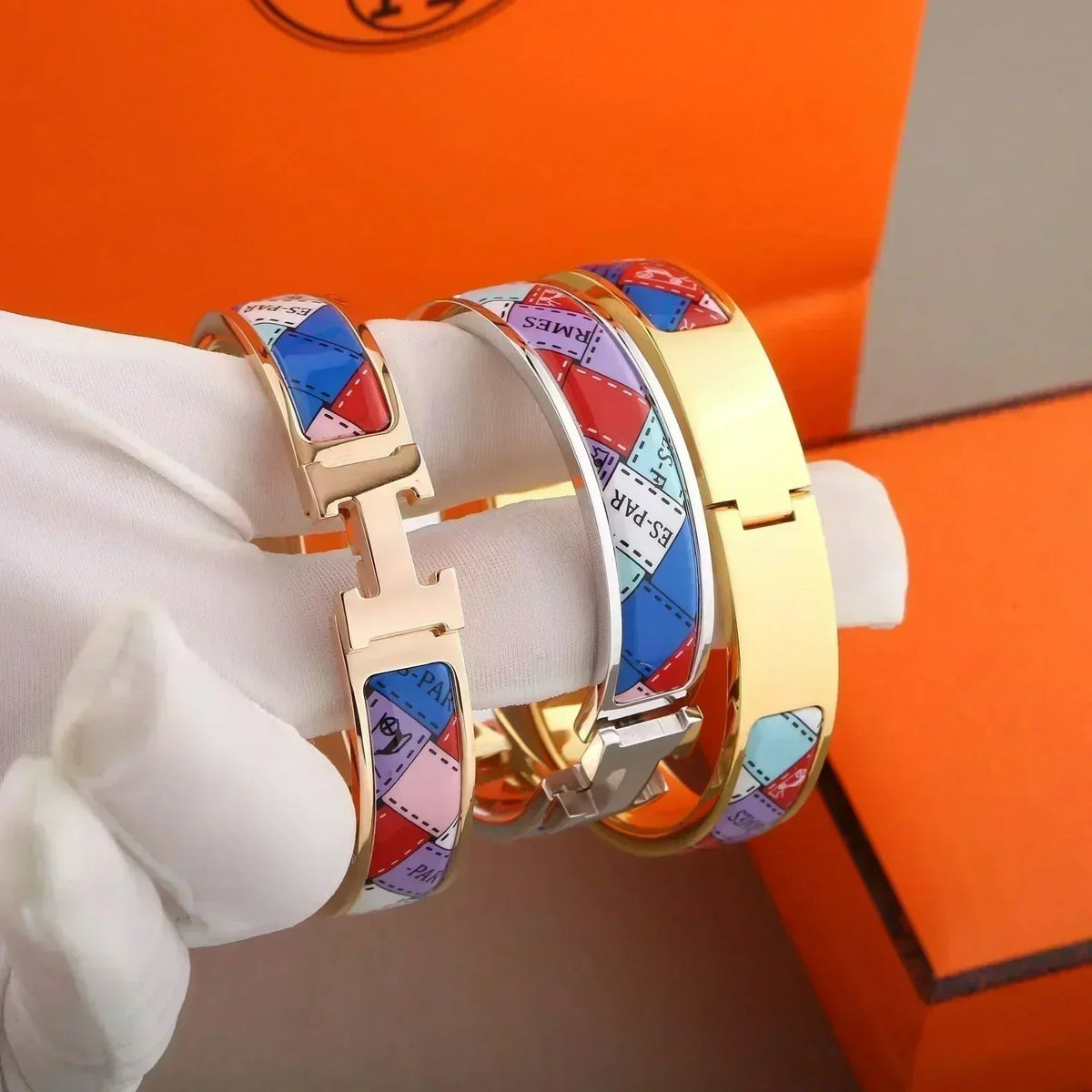 [⭐Shinejoy]H BRACELET DOTTED BORDER 12MM