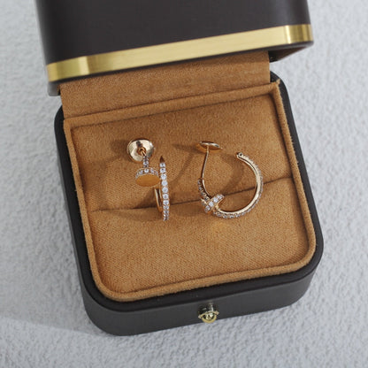 [⭐Shinejoy]JUSTE EARRINGS 12.75MM PINK GOLD DIAMOND