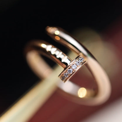 [⭐Shinejoy]JUSTE RING 2.65MM PINK GOLD DIAMOND