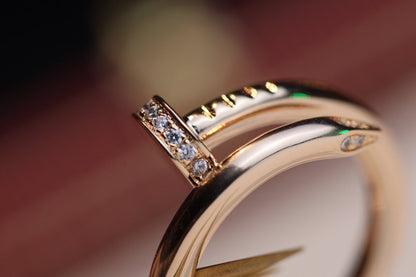 [⭐Shinejoy]JUSTE RING 2.65MM PINK GOLD DIAMOND