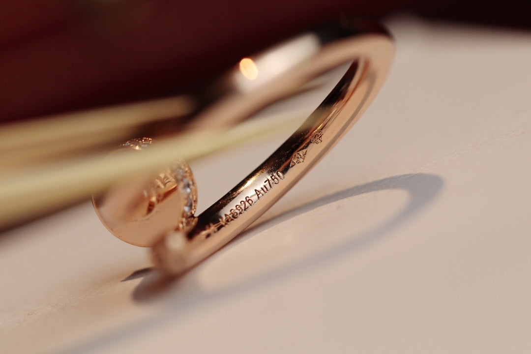 [⭐Shinejoy]JUSTE RING 2.65MM PINK GOLD DIAMOND