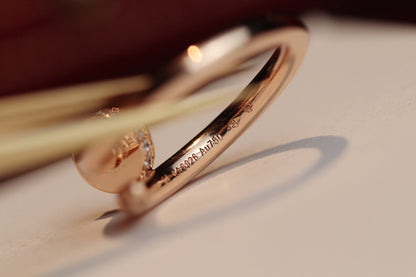 [⭐Shinejoy]JUSTE RING 2.65MM PINK GOLD DIAMOND