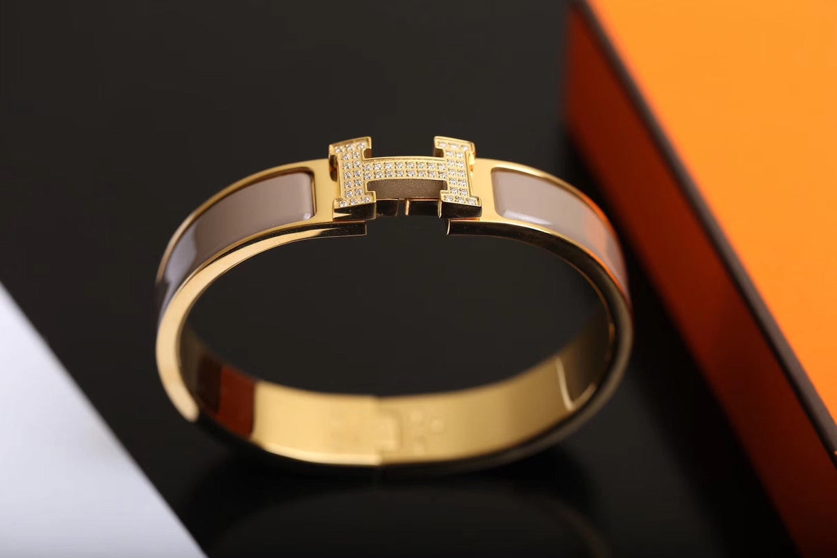 [⭐Shinejoy]H BRACELET GOLD DIAMOND