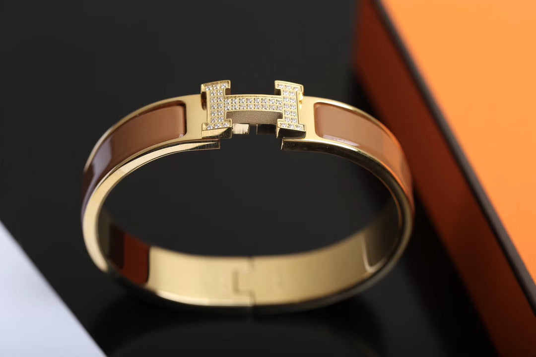 [⭐Shinejoy]H BRACELET GOLD DIAMOND