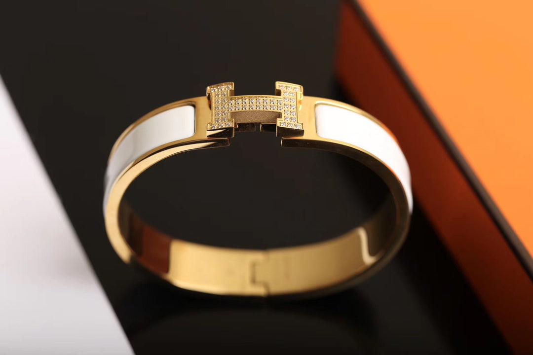 [⭐Shinejoy]H BRACELET GOLD DIAMOND