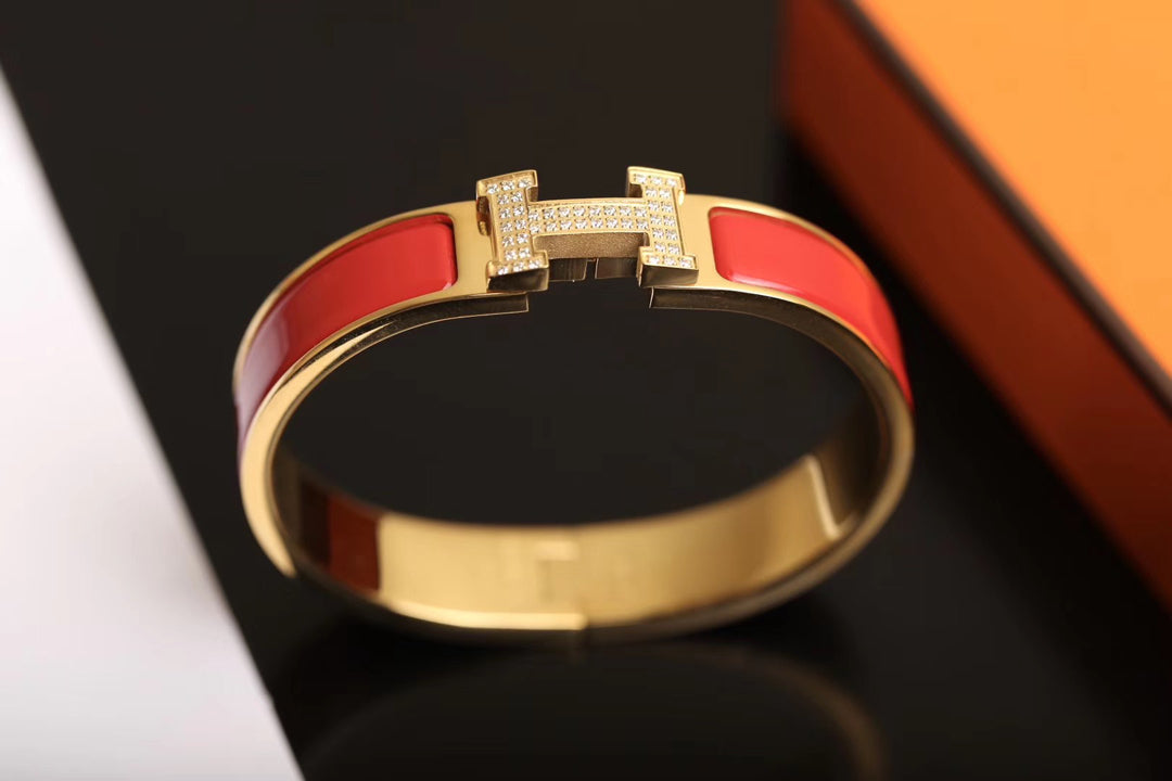 [⭐Shinejoy]H BRACELET GOLD DIAMOND