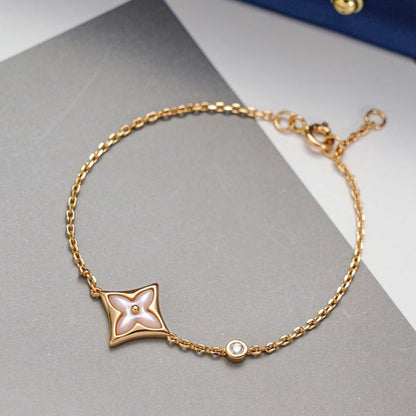 [⭐Shinejoy]STAR 1 DIAMOND PINK GOLD BRACELET