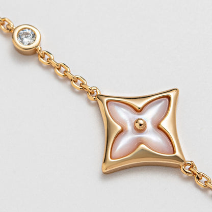 [⭐Shinejoy]STAR 1 DIAMOND PINK GOLD BRACELET